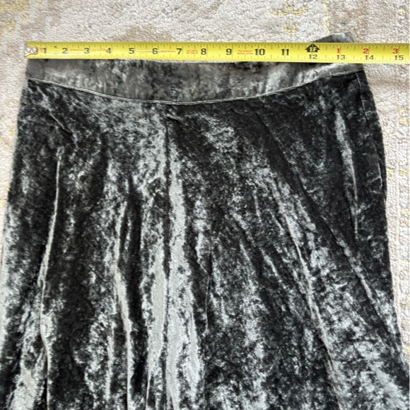 Zara Green Velvet A-line Maxi Skirt - Picture 7 of 10